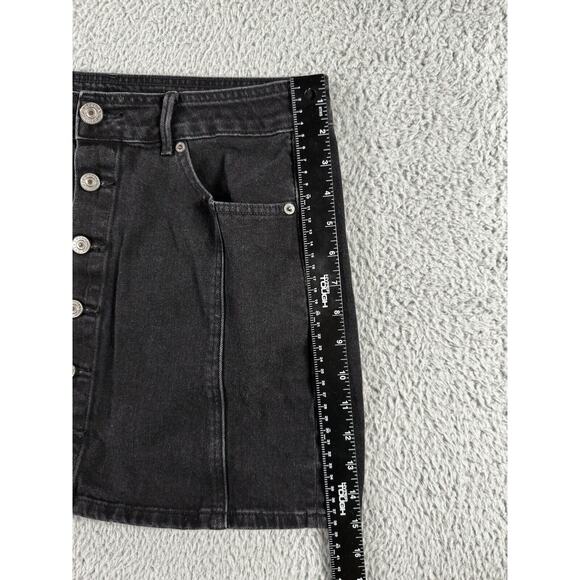 American Eagle Skirt Women 6 High Rise A Line Button Front Denim - Picture 4 of 9